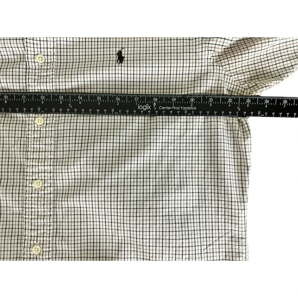 Ralph Lauren Long Sleeve Dress Shirt Mens 16 34/35 Classic Fit Plaid Button Down - Picture 5 of 6